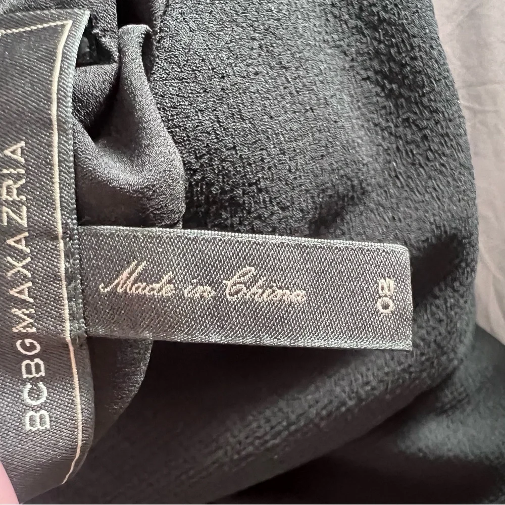 Bcbg Maxazria Black Julia Fitted Gown/ Dress with Lace Back $398 - Picture 6 of 7